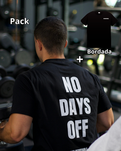 Pack (2 camisetas) NO DAYS OFF + BORDADA